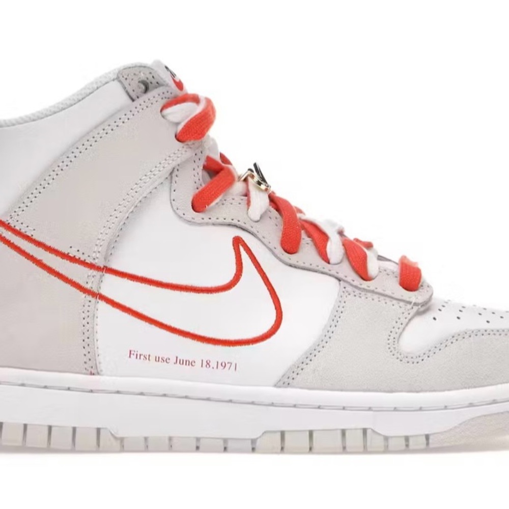 Nike Dunk High White and Orange Women's Sneakers